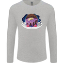 Space Planet Dessert Funny Food Mens Long Sleeve T-Shirt Sports Grey