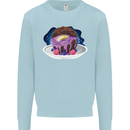 Space Planet Dessert Funny Food Mens Sweatshirt Jumper Light Blue