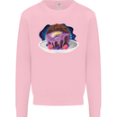 Space Planet Dessert Funny Food Mens Sweatshirt Jumper Light Pink