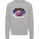 Space Planet Dessert Funny Food Mens Sweatshirt Jumper Sports Grey