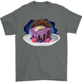 Space Planet Dessert Funny Food Mens T-Shirt Cotton Gildan Charcoal