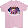 Space Planet Dessert Funny Food Mens T-Shirt Cotton Gildan Light Pink