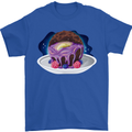 Space Planet Dessert Funny Food Mens T-Shirt Cotton Gildan Royal Blue