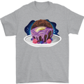 Space Planet Dessert Funny Food Mens T-Shirt Cotton Gildan Sports Grey