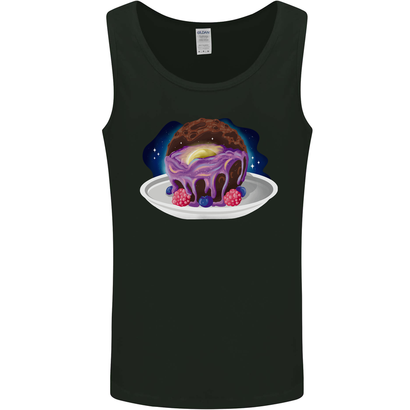 Space Planet Dessert Funny Food Mens Vest Tank Top Black