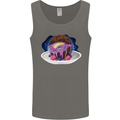 Space Planet Dessert Funny Food Mens Vest Tank Top Charcoal