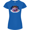 Space Planet Dessert Funny Food Womens Petite Cut T-Shirt Royal Blue