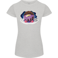 Space Planet Dessert Funny Food Womens Petite Cut T-Shirt Sports Grey