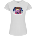 Space Planet Dessert Funny Food Womens Petite Cut T-Shirt White