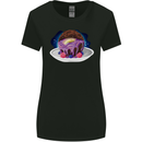 Space Planet Dessert Funny Food Womens Wider Cut T-Shirt Black