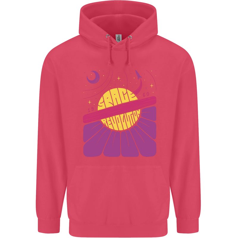 Space Revolution Universe Astronaut 60's Childrens Kids Hoodie Heliconia