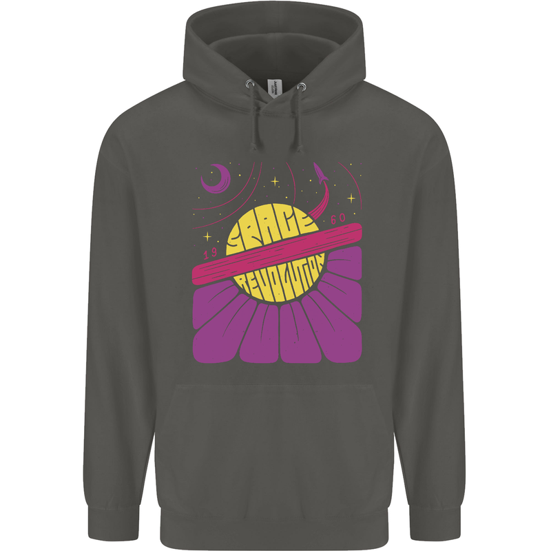 Space Revolution Universe Astronaut 60's Childrens Kids Hoodie Storm Grey