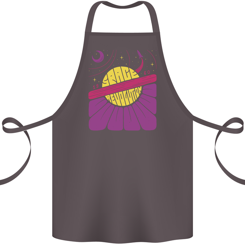 Space Revolution Universe Astronaut 60's Cotton Apron 100% Organic Dark Grey