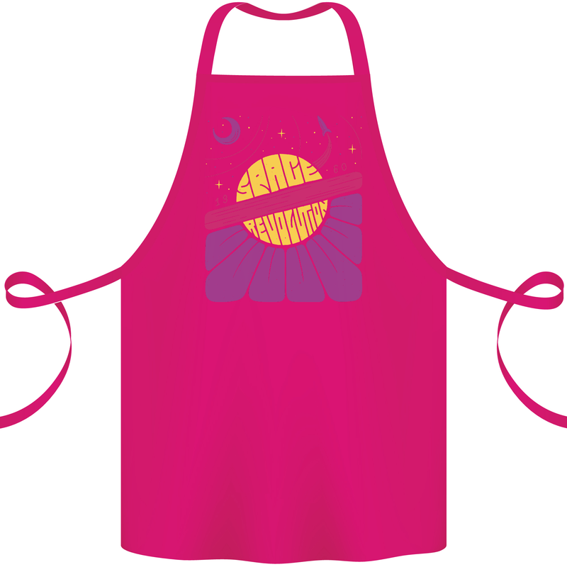Space Revolution Universe Astronaut 60's Cotton Apron 100% Organic Pink