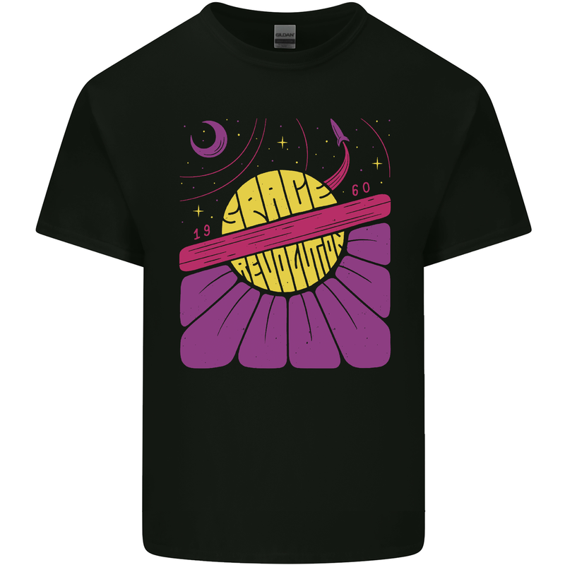 Space Revolution Universe Astronaut 60's Kids T-Shirt Childrens Black
