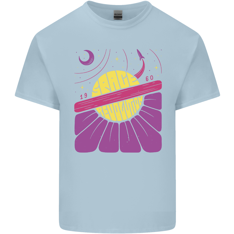 Space Revolution Universe Astronaut 60's Kids T-Shirt Childrens Light Blue
