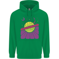 Space Revolution Universe Astronaut 60's Mens 80% Cotton Hoodie Irish Green