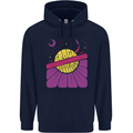 Space Revolution Universe Astronaut 60's Mens 80% Cotton Hoodie Navy Blue