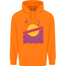 Space Revolution Universe Astronaut 60's Mens 80% Cotton Hoodie Orange