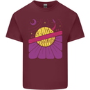 Space Revolution Universe Astronaut 60's Mens Cotton T-Shirt Tee Top Maroon