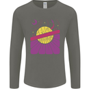 Space Revolution Universe Astronaut 60's Mens Long Sleeve T-Shirt Charcoal