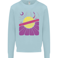 Space Revolution Universe Astronaut 60's Mens Sweatshirt Jumper Light Blue