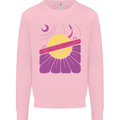 Space Revolution Universe Astronaut 60's Mens Sweatshirt Jumper Light Pink