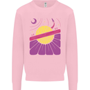 Space Revolution Universe Astronaut 60's Mens Sweatshirt Jumper Light Pink