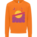 Space Revolution Universe Astronaut 60's Mens Sweatshirt Jumper Orange