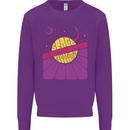 Space Revolution Universe Astronaut 60's Mens Sweatshirt Jumper Purple