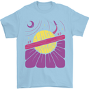 Space Revolution Universe Astronaut 60's Mens T-Shirt Cotton Gildan Light Blue