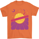 Space Revolution Universe Astronaut 60's Mens T-Shirt Cotton Gildan Orange