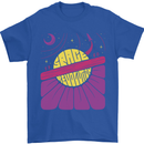Space Revolution Universe Astronaut 60's Mens T-Shirt Cotton Gildan Royal Blue