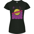 Space Revolution Universe Astronaut 60's Womens Petite Cut T-Shirt Black