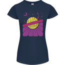 Space Revolution Universe Astronaut 60's Womens Petite Cut T-Shirt Navy Blue
