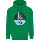 Space Rock Funny Astronaut Guitar Guitarist Childrens Kids Hoodie Irish Green