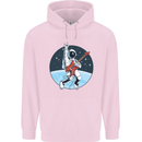 Space Rock Funny Astronaut Guitar Guitarist Childrens Kids Hoodie Light Pink