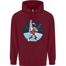 Space Rock Funny Astronaut Guitar Guitarist Childrens Kids Hoodie Maroon