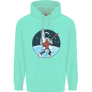 Space Rock Funny Astronaut Guitar Guitarist Childrens Kids Hoodie Peppermint