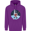 Space Rock Funny Astronaut Guitar Guitarist Childrens Kids Hoodie Purple
