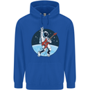 Space Rock Funny Astronaut Guitar Guitarist Childrens Kids Hoodie Royal Blue