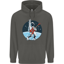 Space Rock Funny Astronaut Guitar Guitarist Childrens Kids Hoodie Storm Grey