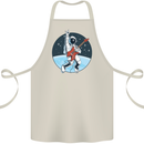 Space Rock Funny Astronaut Guitar Guitarist Cotton Apron 100% Organic Natural