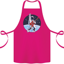 Space Rock Funny Astronaut Guitar Guitarist Cotton Apron 100% Organic Pink