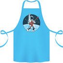 Space Rock Funny Astronaut Guitar Guitarist Cotton Apron 100% Organic Turquoise