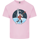 Space Rock Funny Astronaut Guitar Guitarist Kids T-Shirt Childrens Light Pink