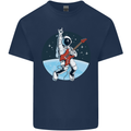Space Rock Funny Astronaut Guitar Guitarist Kids T-Shirt Childrens Navy Blue