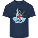 Space Rock Funny Astronaut Guitar Guitarist Kids T-Shirt Childrens Navy Blue