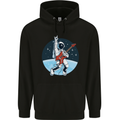 Space Rock Funny Astronaut Guitar Guitarist Mens 80% Cotton Hoodie Black