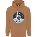 Space Rock Funny Astronaut Guitar Guitarist Mens 80% Cotton Hoodie Caramel Latte